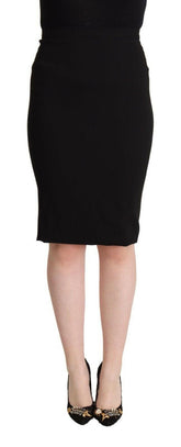 Dolce & Gabbana Black High Waist Knee Length Pencil Cut Skirt -   -  Dolce & Gabbana.